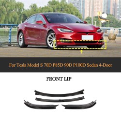 Carbon Fiber Front Spoiler for Tesla Model S 70D P85D 90D P100D Sedan 4-Door 2016-2017