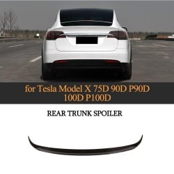 For Tesla Model X Carbon Fiber Rear Trunk Spoiler Wing for 75D 90D P90D 100D P100D 2016-2018