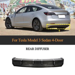 Carbon Fiber MODEL 3 Rear Diffuser for Tesla Model 3 Sedan 4-Door 2016-2023