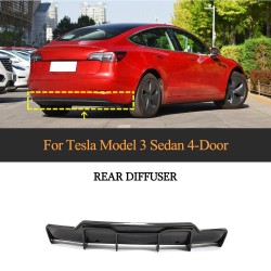 Carbon Fiber Model 3 Rear Diffuser for Tesla Model 3 Sedan 4-Door 2016-2023