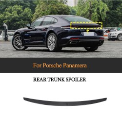 For Porsche Panamera 971 Hatchback 2017-2021 Dry Carbon fiber Rear Trunk Duckbill Spoiler Wing [ EWX ]