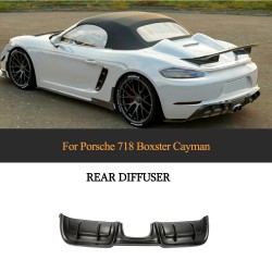 For Porsche 718 Boxster Convertible 2016-2021 Matte Carbon Fiber Rear Racing Spoiler Boot Wing Lip [ EXW ]