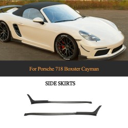 For Porsche 718 Boxster Cayman 2016-2019 Carbon Fiber Side Skirts [ EXW ]