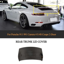 Dry Carbon Fiber Rear Trunk Lid Cover for Porsche 911 991 Carrera 4 S 4S Coupe 2-Door 2013-2018 [EXW]