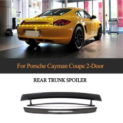 Carbon Fiber Rear Trunk Boot Wing Spoiler For Porsche 718 Cayman Coupe 2005 - 2012