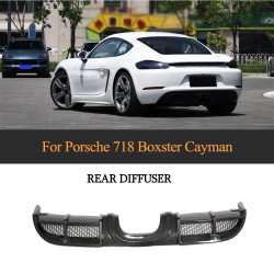 Carbon Fiber 718 Rear Diffuser for Porsche 718 Boxster Cayman 2016-2018 [EXW]