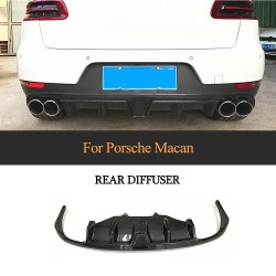 For Porsche Macan Sport Utility 2014-2020 Carbon Fiber Rear Bumper Diffuser Without Light Body Kit [EXW]