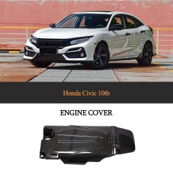 Dry Carbon Fiber Engine Cover for Honda Civic 10th 2016-2021
