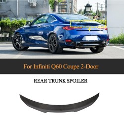 Carbon Fiber Rear Trunk Spoiler for Infiniti Q60 Coupe 2-Door 2017-2020