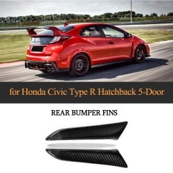 Carbon Fiber Rear Bumper Fins fit for Honda Civic Type R Hatchback 4-Door 2015-2016