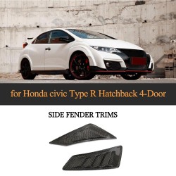 Dry Carbon Fiber car Side Fender cover for Honda civic Type R Hatchback 4-Door 2015-2016