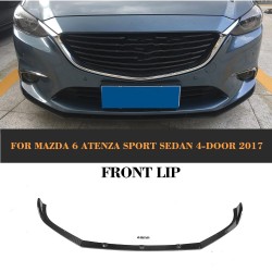 Carbon Fiber Car Front Bumper Lip for Mazda 6 Atenza Sport Sedan 4-Door 2017
