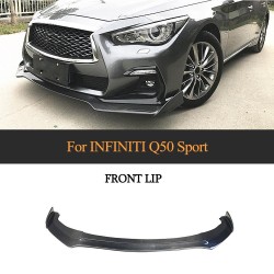 Carbon Fiber Car Front Bumper Lip for INFINITI Q50 Sport Model 2018