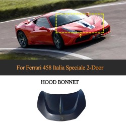 Dry Carbon Fiber Car Hood Bonnet For Ferrari 458 Italia and Special 2014 2015