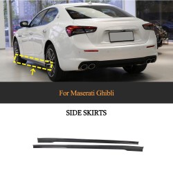 Dry Carbon Fiber Side Skirts For Maserati Ghibli Sedan 4-Door 2014-2021