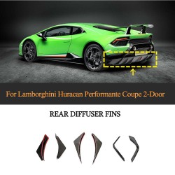 Carbon Fiber LP640 Rear Bumper Canard Vents for Lamborghini Huracan LP640-4 Performante Coupe 2-Door 2017-2019