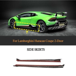 Carbon Fiber LP640 Side Skirts Winglet for Lambo Huracan LP640-4 Performante Coupe 2-Door 2017-2019