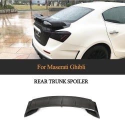 For Maserati Ghibli S Q4 Sedan 2014-2020 Carbon Fiber Rear Trunk Spoiler Boot Wing Lip