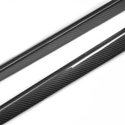 Carbon Fiber Side Skirts Door Rocker Panels Extension Lip for Jaguar XE Sedan 2015-2019