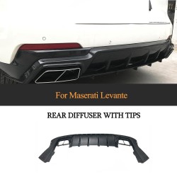 Carbon Fiber Rear Diffuser with tips for Maserati Levante 2016-2019