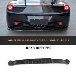 Carbon Fiber Rear Bumper Diffuser for Ferrari 458 Italia Base Coupe Spider Convertible 2011-2013