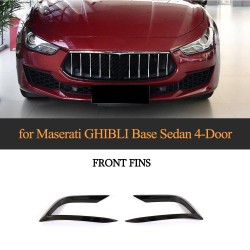 Carbon Fiber Front Bumper Fins for Maserati Ghibli Base Sedan 4-Door 2018