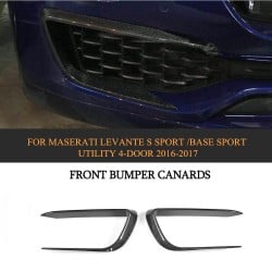 Carbon Fiber Front Bumper Canards for Maserati Levante S Sport Utility 4-Door 2016-2017