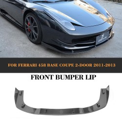 Carbon Fiber Front Bumper Splitter Lip Spoiler for Ferrari 458 Base Coupe 2-Door 2011-2013 Front Bumper Lip
