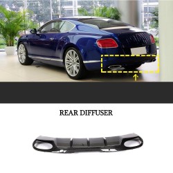 Carbon Fiber Car Rear Diffuser Lip for Bentley Continental GT V8 Coupe 2-Door 2012-2016