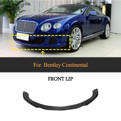 Carbon Fiber Front Lip Splitter Apron For Bentley Continental GT 2D 4D 2012 - 2014