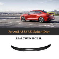 Carbon Fiber Rear Trunk Spoiler For Audi A3 S Line S3 8Y RS3 Sedan 4-Door 2021-2022
