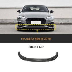 Carbon Fiber Front Lip for Audi A5 Quattro/A5 Sportback S-LINE S5 B9 Sportback 2-Door 4-Door 2020-2021