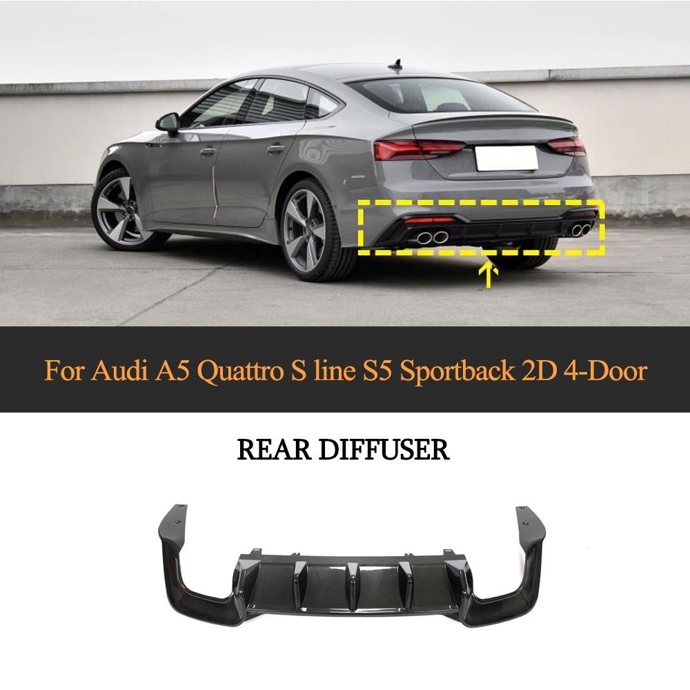 For Audi S5 A5 Sline 2 Door 4 Door 2020 2021 Dry Carbon Fiber Rear