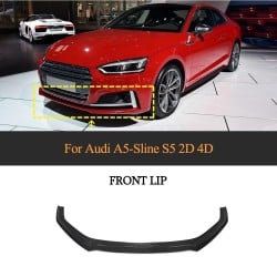 Carbon Fiber Car Front Lip Splitter for Audi S5 B9 A5 SLINE 2017-2019