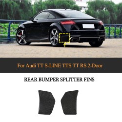 TTRS Car Bumper Trim Carbon Fiber Rear Canards for Audi TTRS TTS TT SLINE MK3 8S 2016-2019