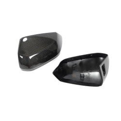 Carbon Fiber Side Rearview Mirror Cover Caps for Audi Q2 (Quattro) Base/Sline 2018-2020 Q3 Base/Sline 2019-2020 with Lane Assist