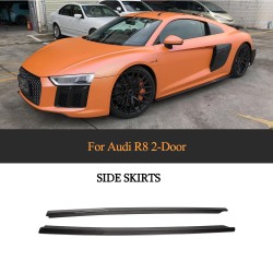 P Style Carbon Fiber R8 Side Skirts Exinsion for AUDI R8 Base Convertible 2-Door 2016-2018