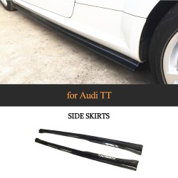 For Audi TT Mk3 2-Door 2015-2019 Carbon Fiber Side Skirts Door Rocker Panels Extension Lip