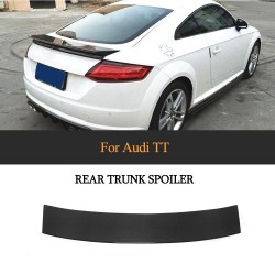 For Audi TT Mk3 8S Base 2-Door 2015-2019 Carbon Fiber Rear Trunk Spoiler Boot Wing Lip
