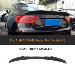 Car Carbon Fiber Trunk Wing Spoiler for Audi A5 S5 Luxury Hatchback 4-Door 2009-2016