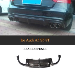 Carbon Fiber A5 S5 Rear Lip Diffuser for Audi A5 S5 8T Coupe 2 Door 2012-2016 (Fits:A5)