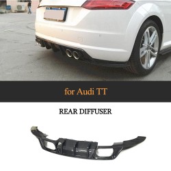 For Audi TT Mk3 2-Door 2015-2019 Carbon Fiber Rear Bumper Diffuser Body Kit