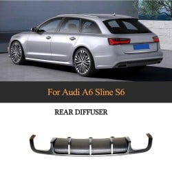 Carbon Fiber S6 Rear Bumper Lip for Audi S6 A6 C7 SLINE 5-Door Avant 2016-2018