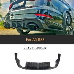 Forged Carbon Fiber Facelift RS3 Rear Bumper Lip for Audi RS3 8V Sedan 2017- 2019