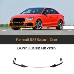 Dry Carbon Fiber RS3 Front Bumper Vents Exterior Trim for Audi RS3 8V Sedan 2017-2020