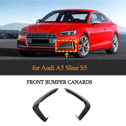 Carbon Fiber Facelift S5 Front Bumper Fins for Audi S5 B9 A5 SLINE 2017 2018 2019