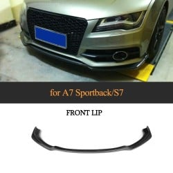 Carbon Fiber Auto Front Bumper Lip Spoiler Chin Splitters for Audi A7 Sline S7 Bumper 4 door 2012 - 2015