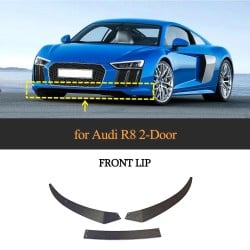 Carbon Fiber Front Bumper Lip Splitters Spoiler Fit For Audi R8 2Door 2016-2019