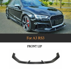 Forged Carbon Fiber Facelift RS3 Front Bumper Lip for Audi RS3 8V Sedan 2017-2019