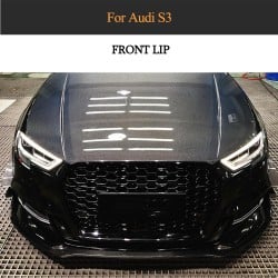 Front Bumper Lip Bodykit Spoiler For Audi A3 Sline/S3 Sedan 2017-2020 Carbon Fiber